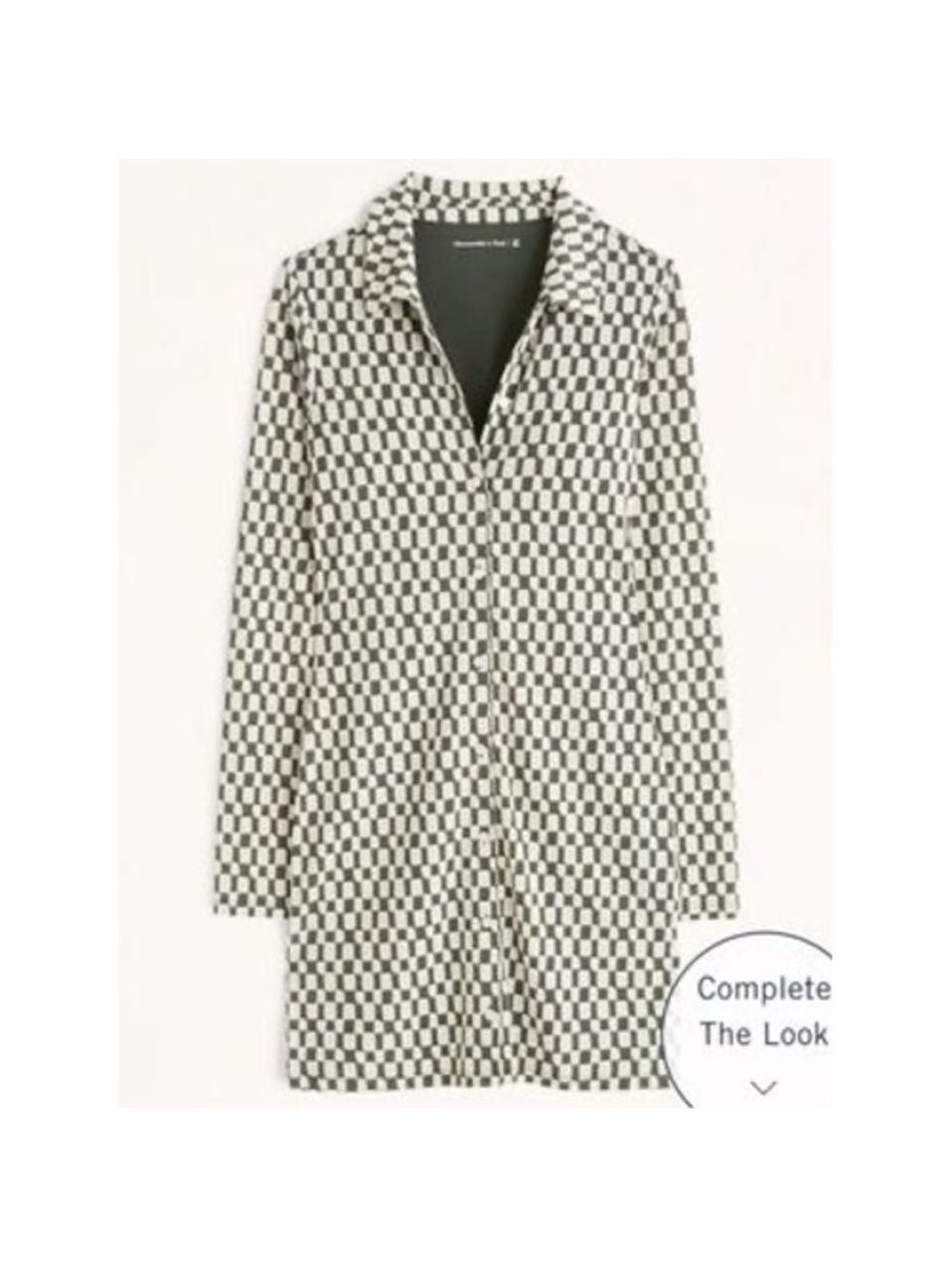 Abercrombie & Fitch Gingham Fitted Mini Dress - Green and White